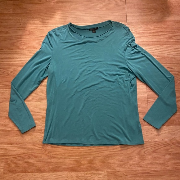 Lafayette 148 Teal Long sleeve, size large - Picture 1 of 3